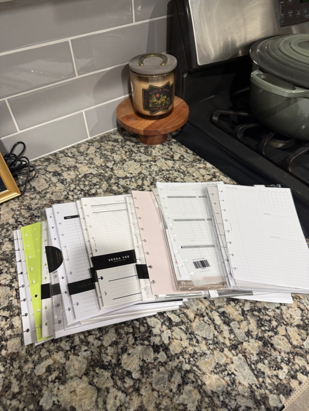 Cloth & Paper/Sessa Vee Half Letter Discbound Insers